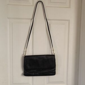 Chic Black Leather Shoulder Bag